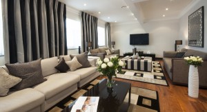 130 Queens Gate penthouse living room